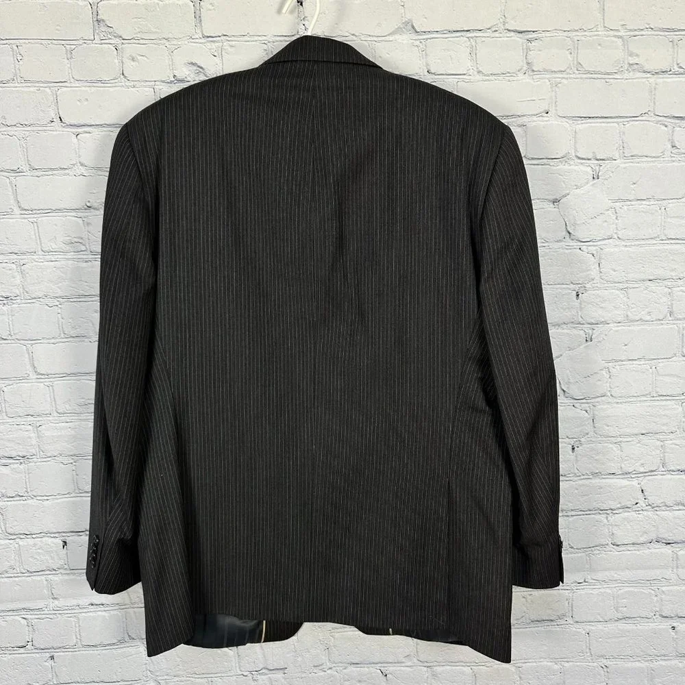 Michael Kors Men's 100% Wool 2 Button Pinstripe Blazer, Size 44R, Gray,‎ NWOT